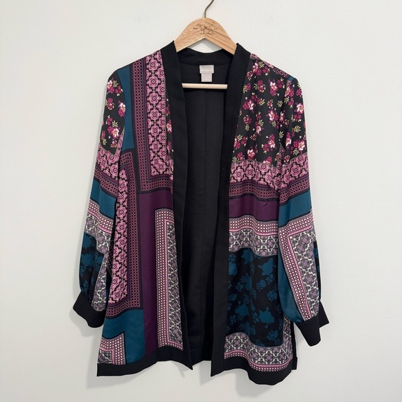Chico's Patchwork Lightweight Jacket - Picture 2 of 5